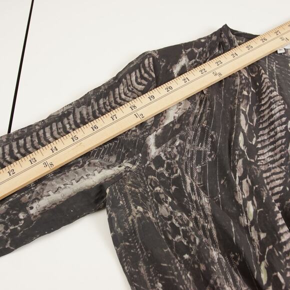 IRO Akley Silk Faux Wrap Snake Print Argent Black White Mini Dress Sz 40 / US S - Picture 6 of 10